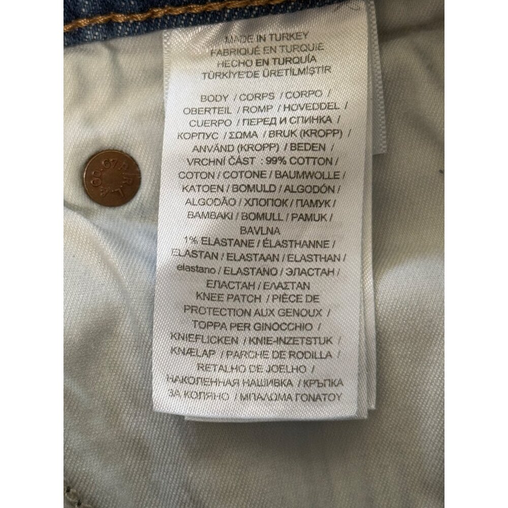 Polo Ralph Lauren Size 28 Denim Cut-Off Mid-Rise Shorts Riding Jeans Logo Patch - Picture 8 of 9